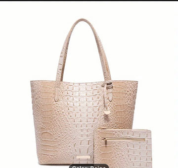 2 in 1 Crocodile Tote / Wallet Set- free gift with 2 or more purchase