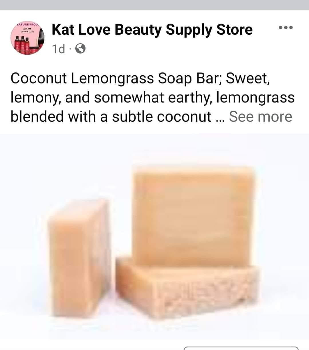 Coconut lemongrass soap