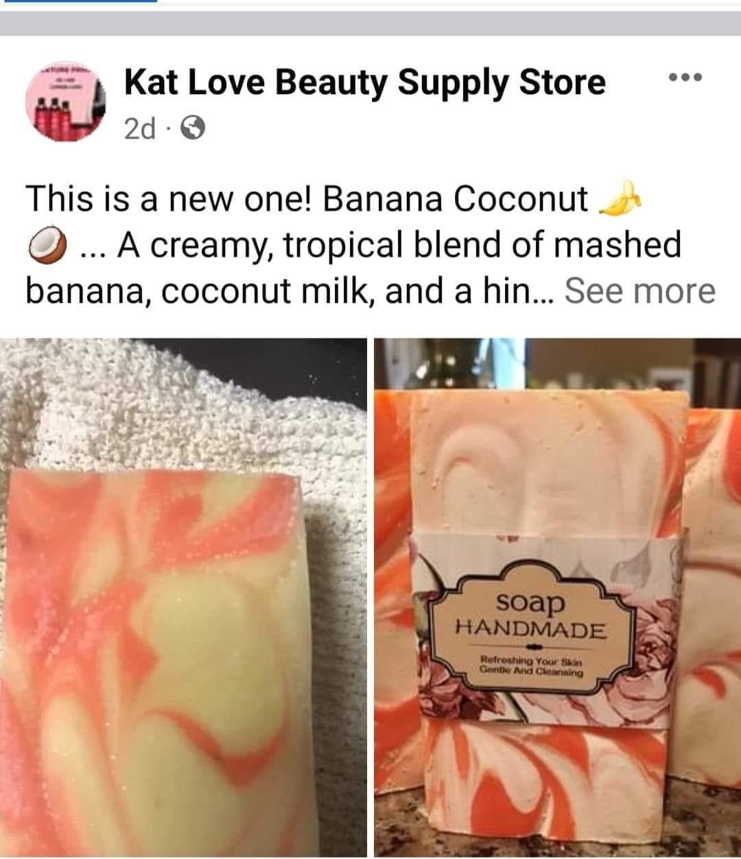 Banana coconut soap