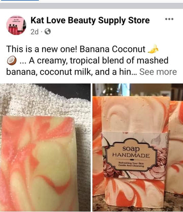 Banana coconut soap