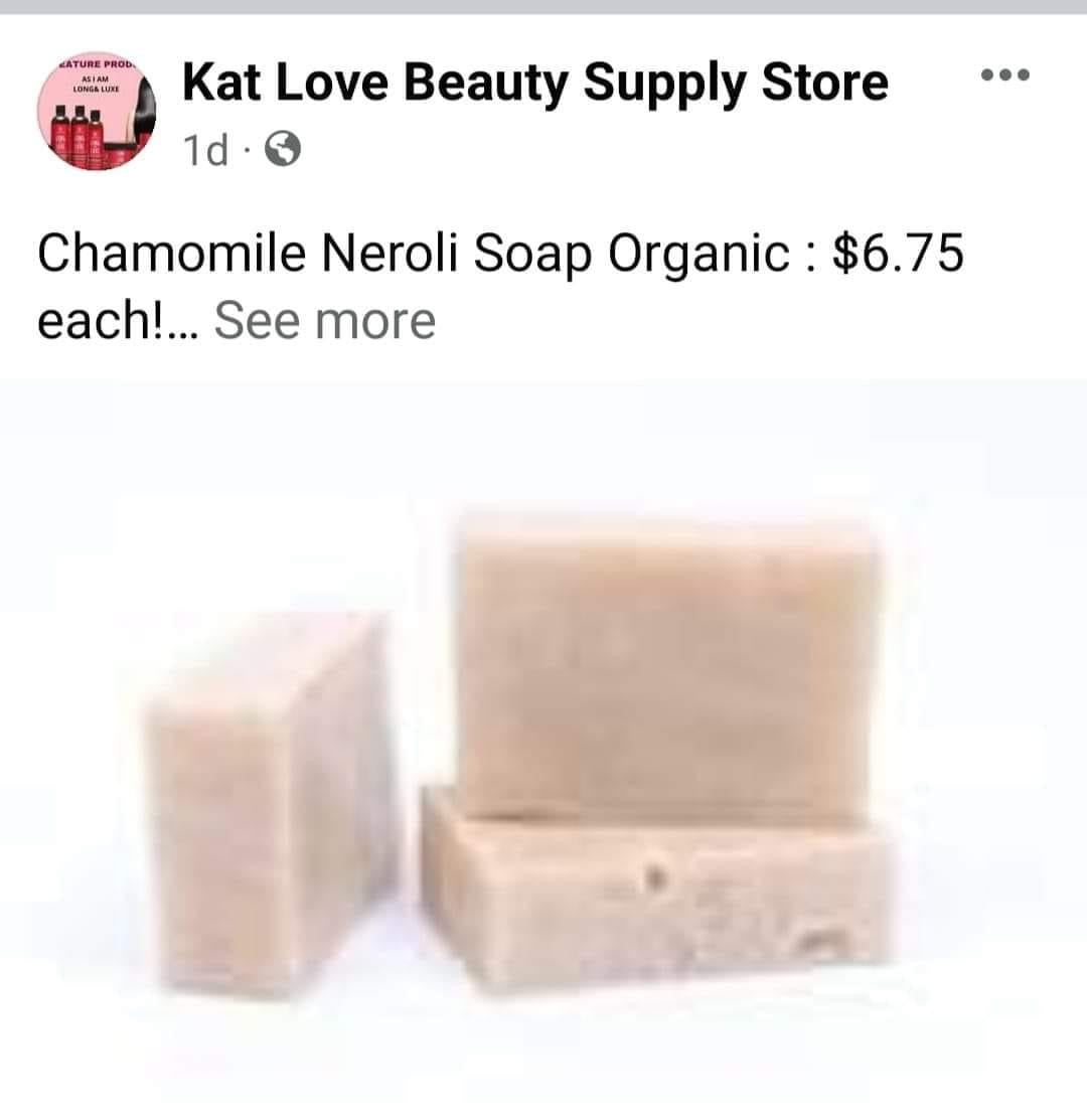 Chamomile neroli organic soap