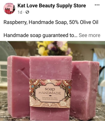 Raspberry handmade soap