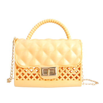 Yellow Jelly Top Handle Mini Crossbody